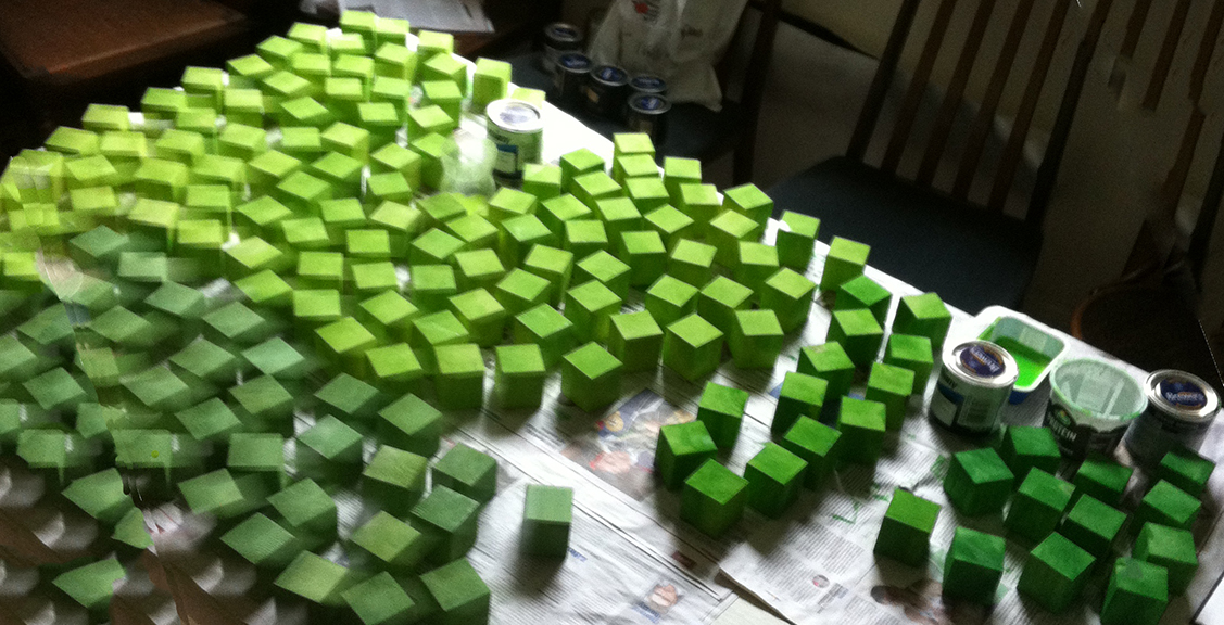 The start of making a three dimensional graph of patients' stay in the hospital